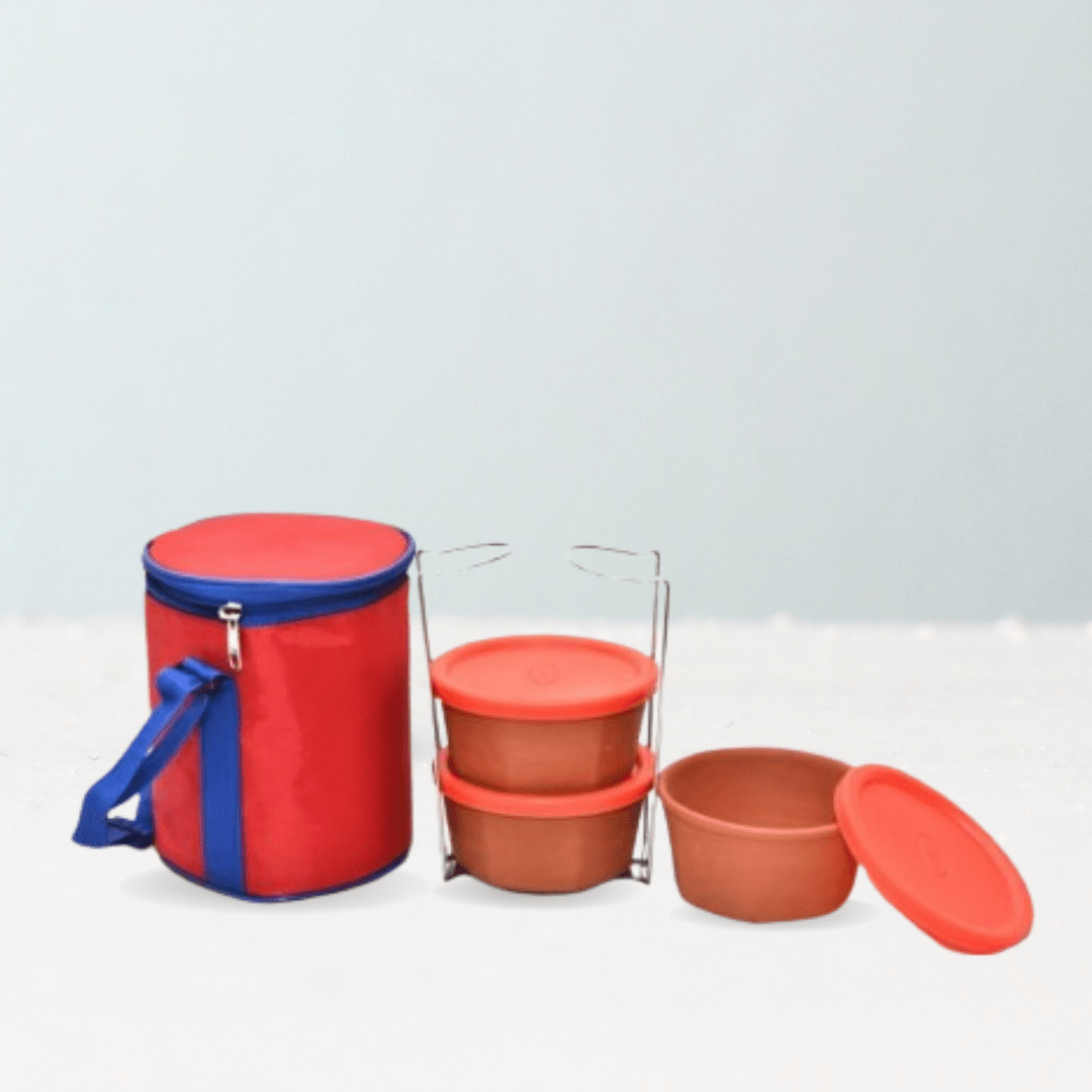 Clay Lunch Box with Cover | Earthenware